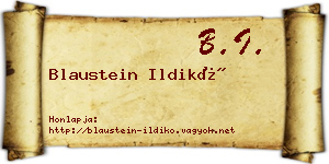 Blaustein Ildikó névjegykártya