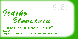 ildiko blaustein business card